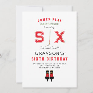 Eishockey 6. Geburtstag II Einladung