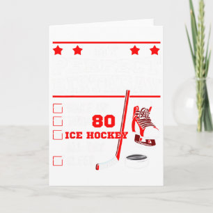 Eishockey 80. Vollkommene Geburtstagsfeier Spieler Karte