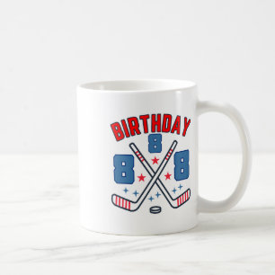 Eishockey Acht Geburtstagskind 8. Party Jungen Alt Kaffeetasse