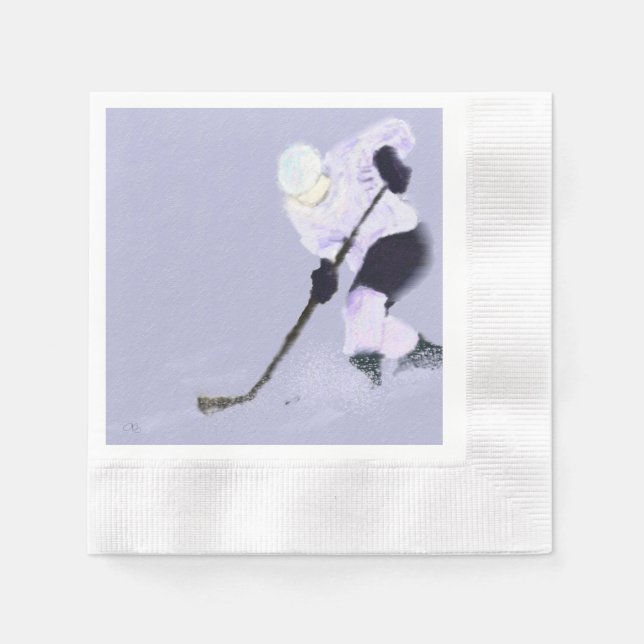 Eishockey Art spielen Serviette (Vorderseite)