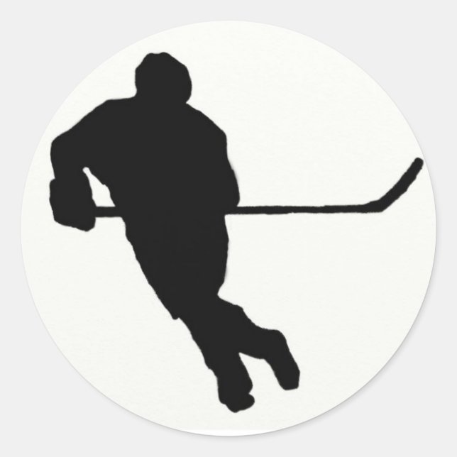 Eishockey-Aufkleber Runder Aufkleber (Vorderseite)