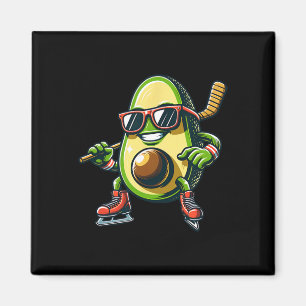 Eishockey Avocado Schlittschuh Spaß Sonnenbrille  Magnet