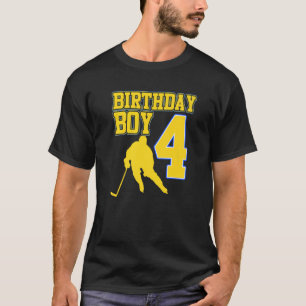 Eishockey Boy 4. Geburtstag Sport Player Coach Gr T-Shirt