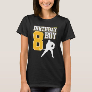 Eishockey Boy 8. Geburtstag Sport Player Coach Gr T-Shirt