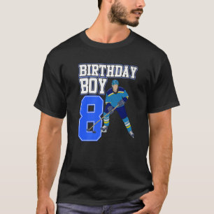 Eishockey Boy 8. Geburtstag Sport Player Coach Gr T-Shirt