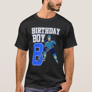 Eishockey Boy 8. Geburtstag Sport Player Coach Gr T-Shirt