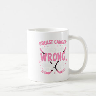 Eishockey Brustkrebs Krieger Überlebender Kaffeetasse