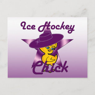 Eishockey Chick #9 Postkarte