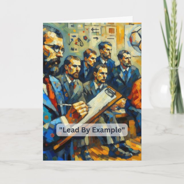 Eishockey-Coach "Lead by Example" Karte (Vorderseite)