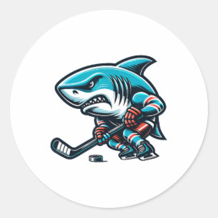 Eishockey Cool Shark Fierce Power Play Runder Aufkleber