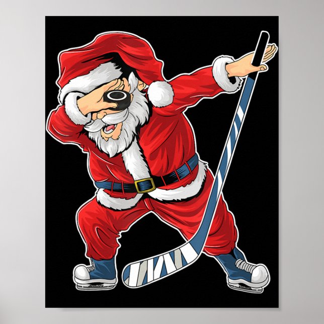 Eishockey Dabbing Santa Claus Hockey Spieler Chris Poster (Vorne)