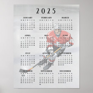 Eishockey-Design 2025 Kalenderposter Poster