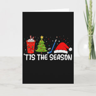 Eishockey, die Saison ist da, lustiges Weihnachten Karte