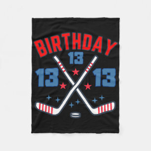 Eishockey Dreizehn Geburtstag Junge 13. Party Jung Fleecedecke