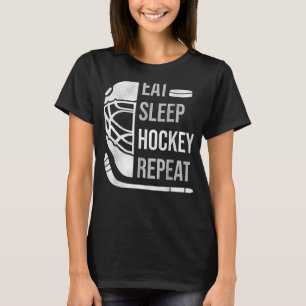 Eishockey Eat Sleep Hockey Repeat Hockey Player T-Shirt