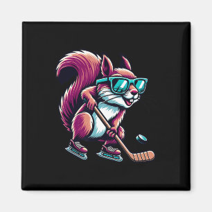 Eishockey Eichhörnchen Cool Gles Eislauf Magnet