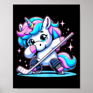 Eishockey Einhorn Kawaii Eishockey Schwester Mama Poster