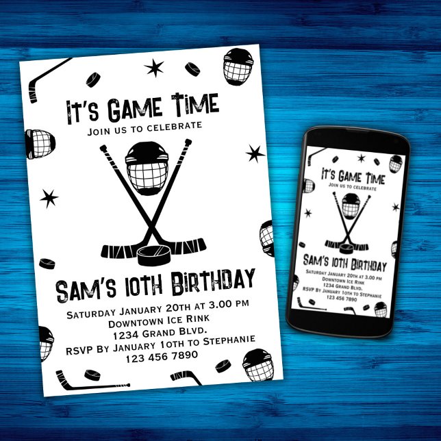 Eishockey Einladung zum Geburtstag, Eishockey-Part (Von Creator hochgeladen)