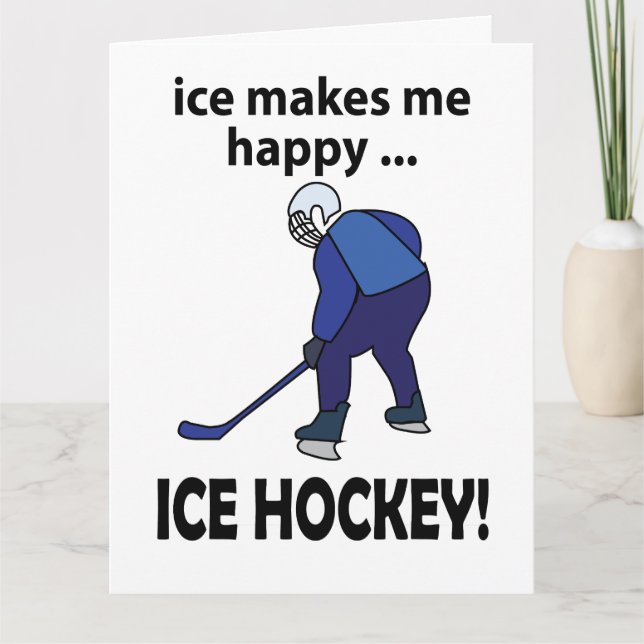 Eishockey-Eis macht mich glücklich Eishockey Karte (Vorderseite)