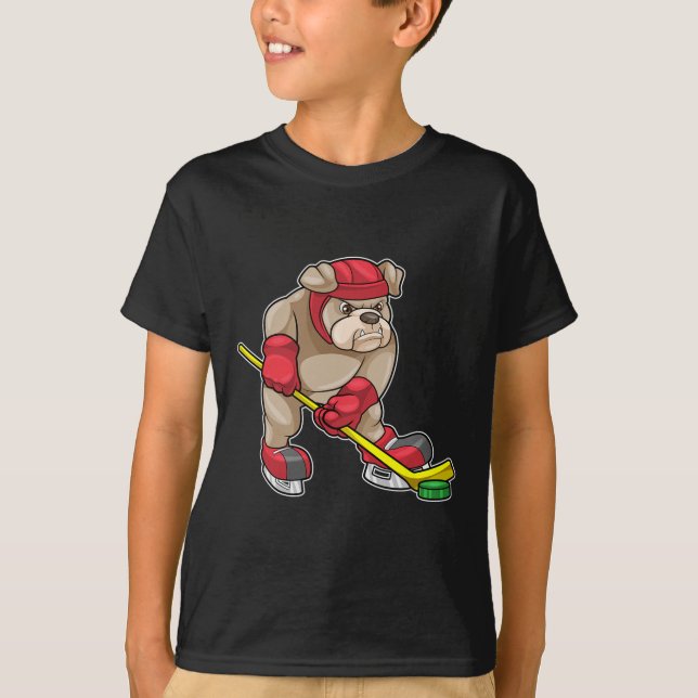 Eishockey-Eishockey-Stick-Sport T-Shirt (Vorderseite)