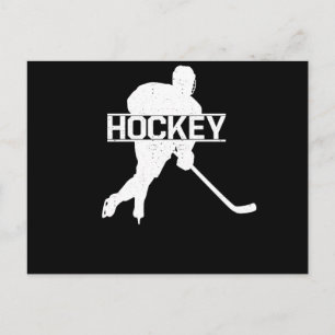 Eishockey-Eishockeyspieler Skate Postkarte