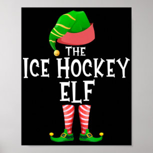 Eishockey Elf Matching Family Group Weihnachtsfeie Poster