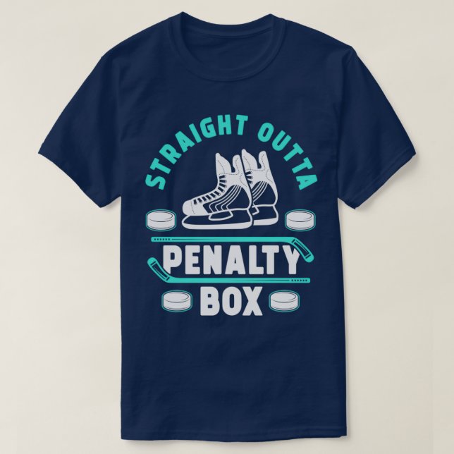 Eishockey-Fan PENALTY BOX Eishockey T-Shirt (Design vorne)