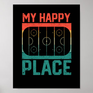 Eishockey Figur Skaten Eisbahn Winter Poster