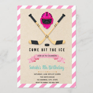 Eishockey-Geburtstagsgeschenk Einladung
