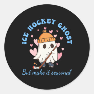 Eishockey-Geist, aber machen Sie es saisonal lusti Runder Aufkleber