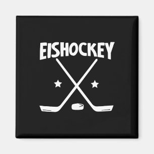 Eishockey - gekreuzte Schläger (1) Magnet