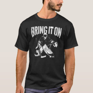 Eishockey Goalge Vintager Torhüter bringt es auf T-Shirt