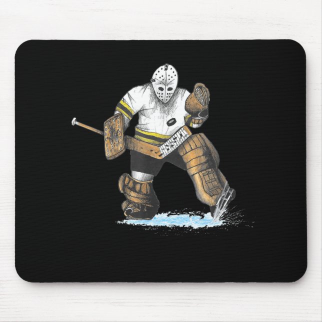 Eishockey Goalie Great Rettete Vintage Maske Mousepad (Vorne)