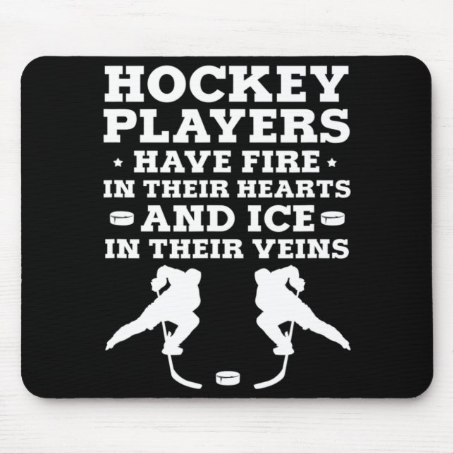 Eishockey-Goalie-Hockey-Spieler haben Feuer in ihr Mousepad (Vorne)