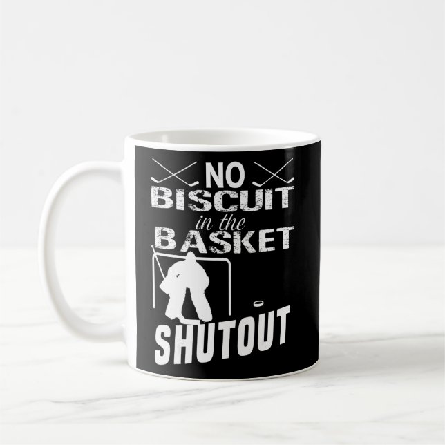 Eishockey Goalie kein Biscuit im Korbgeflecht Kaffeetasse (Links)