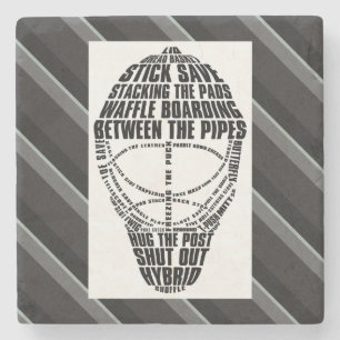 Eishockey Goalie Typografy Untersetzer