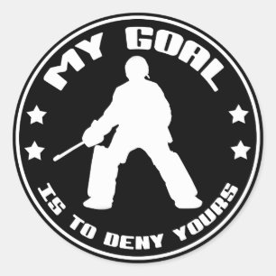 Eishockey-Goalie-Zitat-Stickers Runder Aufkleber