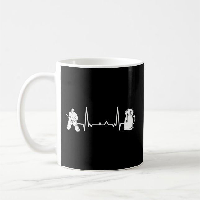 Eishockey Goalkeeper Goaltender - Heartbeat Ekg G Kaffeetasse (Links)