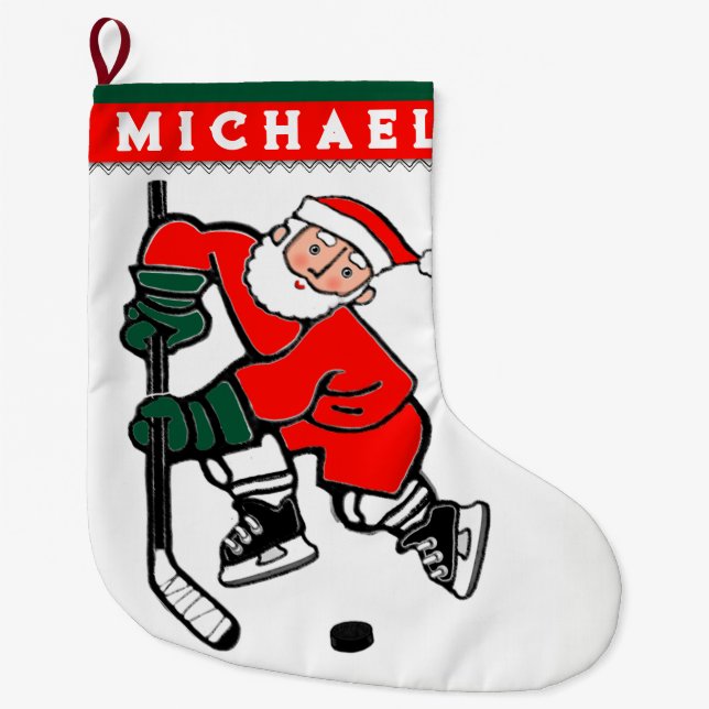 Eishockey-Holiday-Geschenk Großer Weihnachtsstrumpf (Vorderseite)