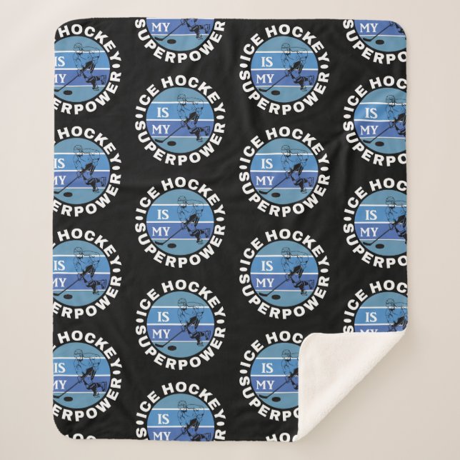 Eishockey ist meine Supermacht Sherpadecke (Vorderseite)