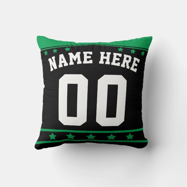 Eishockey Jersey Name & Number Template Pillow Kissen (Rückseite)