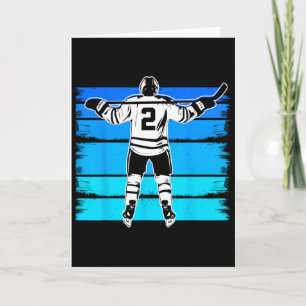 Eishockey-Jungen Nummer 2 2. Geburtstag 2 Jahre al Karte