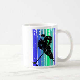 Eishockey-Jungen Retro Vintage Eishockeyspieler Co Kaffeetasse
