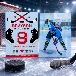 Eishockey-Kinder-Geburtstags-Einladung Einladung