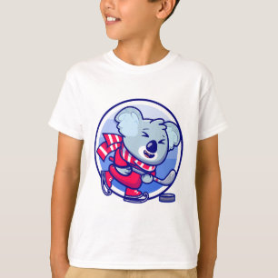 Eishockey Kinder Koala I Lustige Tiere Sport T-Shirt
