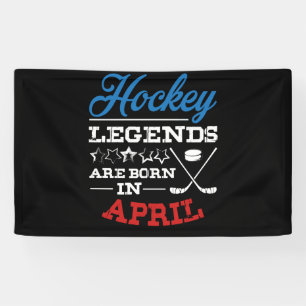 Eishockey Legenden sind im April zum Geburtstag Ge Banner