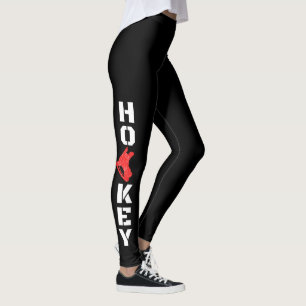 Eishockey-Leggings - roter Skate Leggings