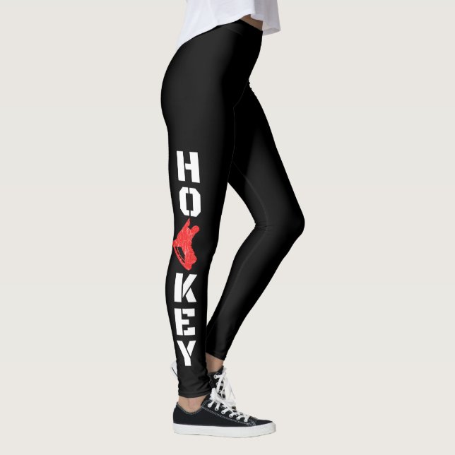 Eishockey-Leggings - roter Skate Leggings (Rechts)