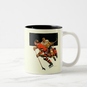 Eishockey-Match Zweifarbige Tasse