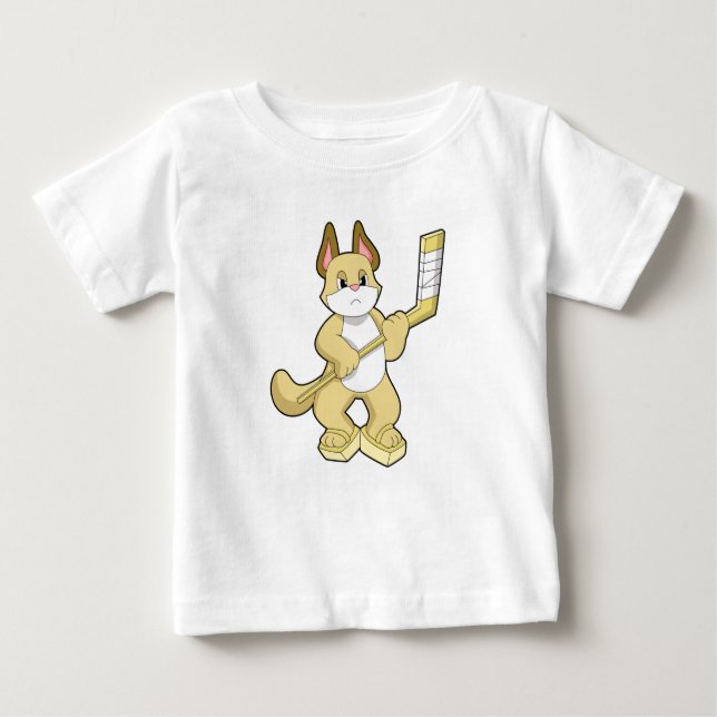 Eishockey mit Eishockeyschläger Baby T-shirt (Vorderseite)